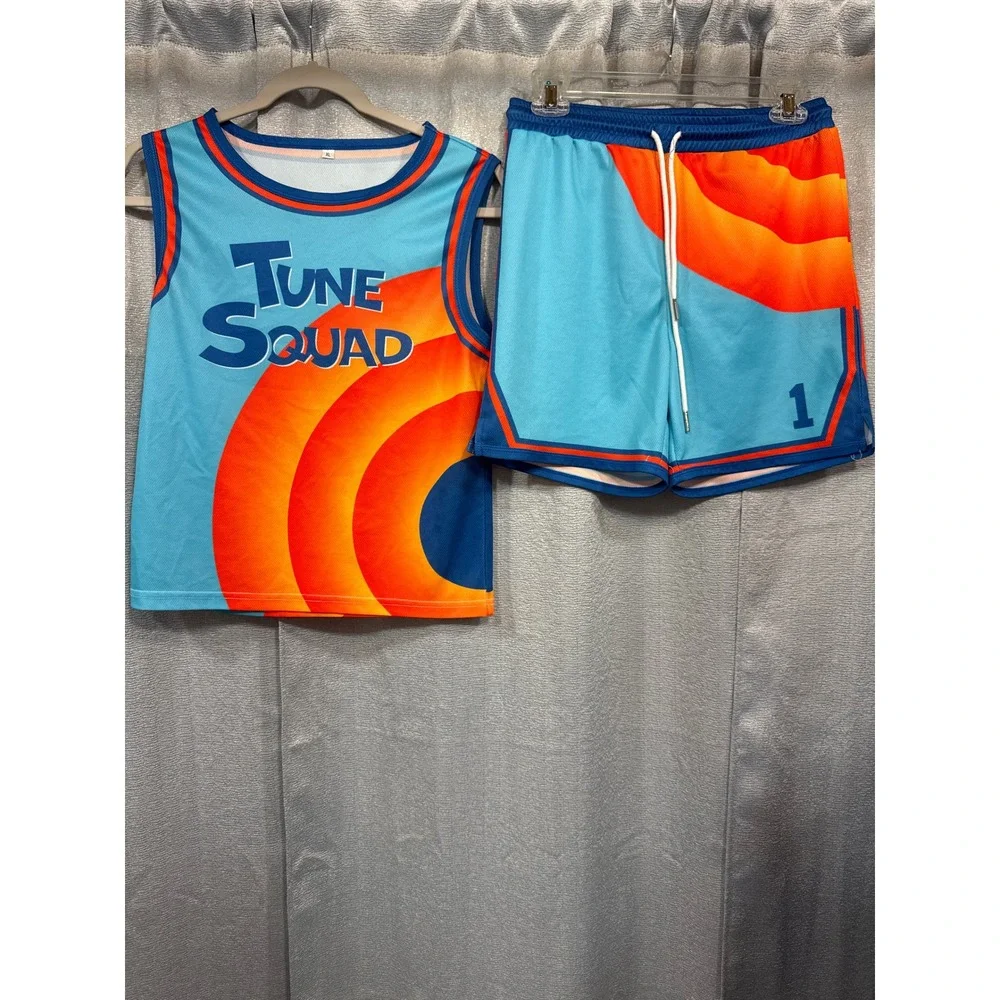 Kids Tune Squad‎ Bugs Bunny Basketball Jersey and Shorts Set Blue XL Space Jam